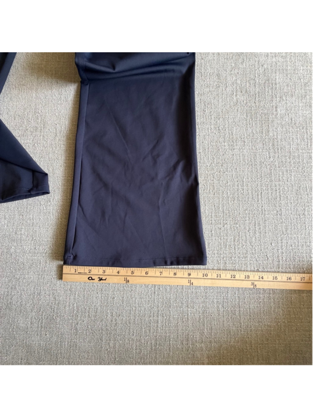 Halara Flex DayStretch Mid Rise Side Zipper Pocket Work Flare Pants dark blue PS - Picture 10 of 12